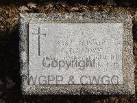 Bralo British Cemetery - Brown, George Frederick